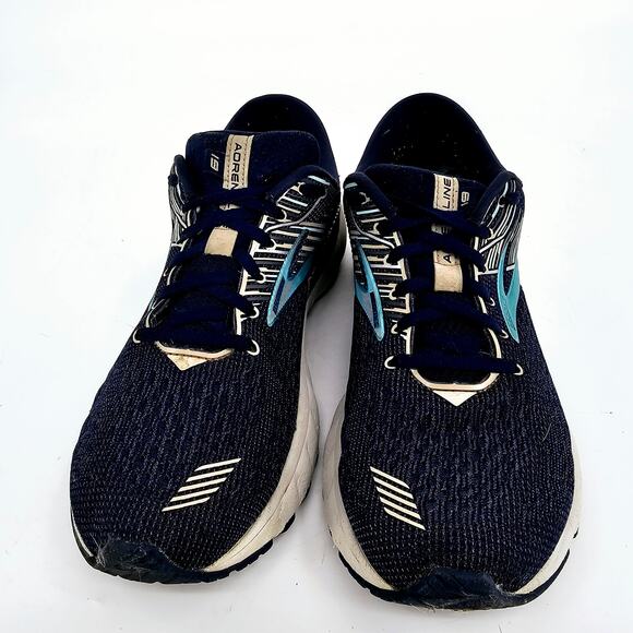 Brooks Adrenaline GTS 19 Navy Women's 10.5 Comfort Running Shoes Low 1202841B450 - Picture 2 of 8